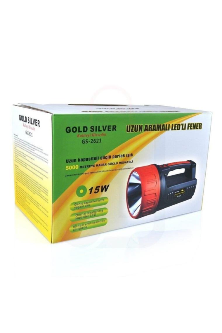Gold Silver Gs-2621 15 Watt Şarjlı El Feneri Projektör