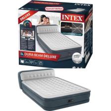 Intex 64448 Queen Dura-Beam Elektrikli Peluş Başlıklı Çift Kişilik Şişme Yatak
