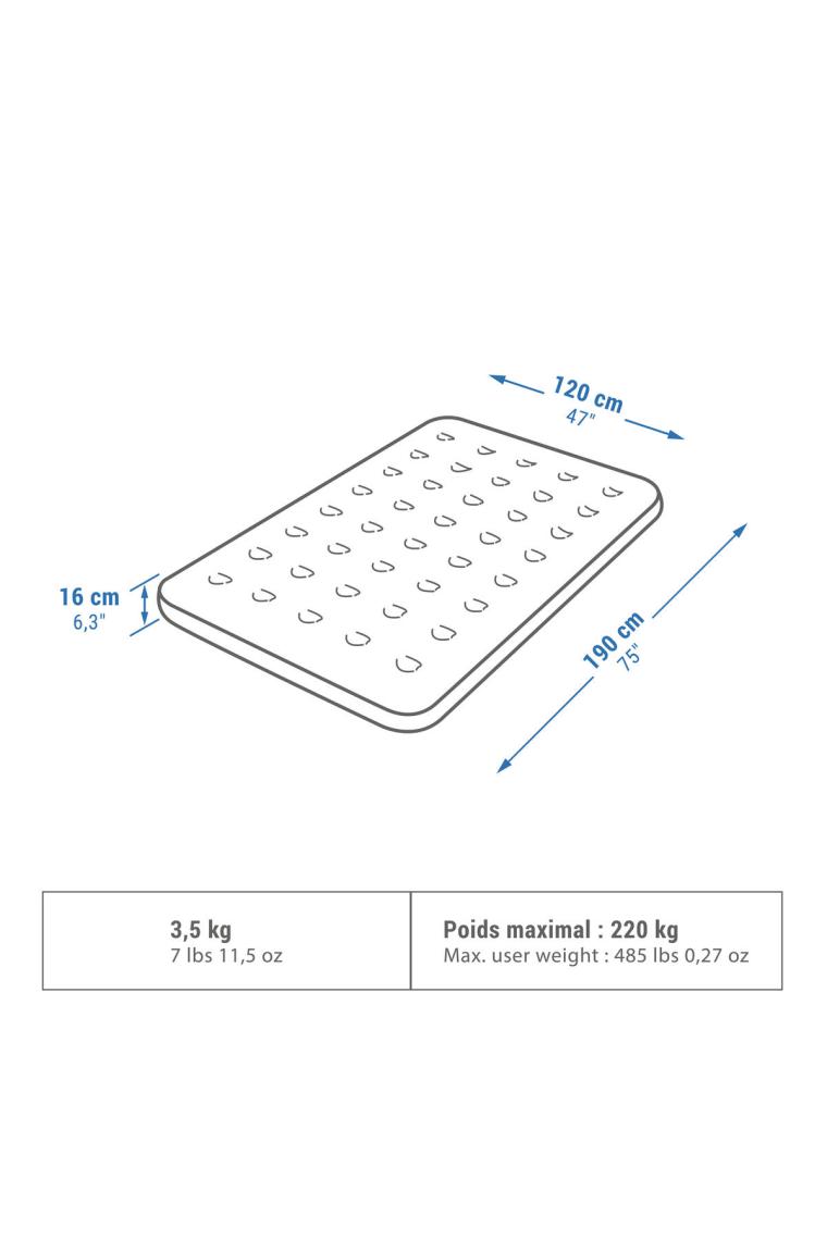 Quechua Şişme Yatak - 2 Kişilik - 120 Cm - Air Basic