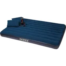 intex Çift Kişilik Şişme Yatak + 2 Yastık + Pompa / Kamp Seti