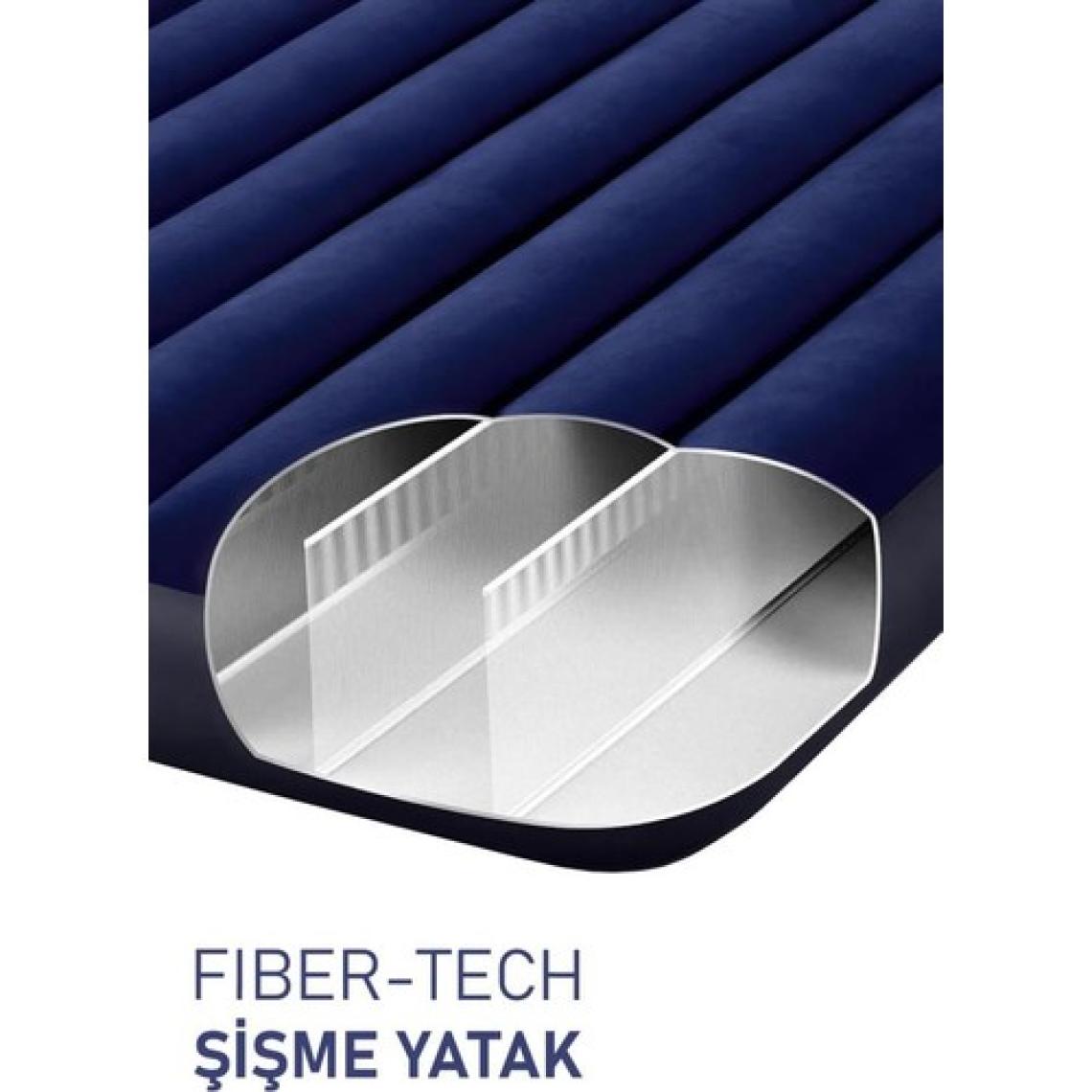 Blooma 64765 Çift Kişilik Şişme Yatak 152X203X25 cm Pompa Dahil 2 Adet Yastık Set