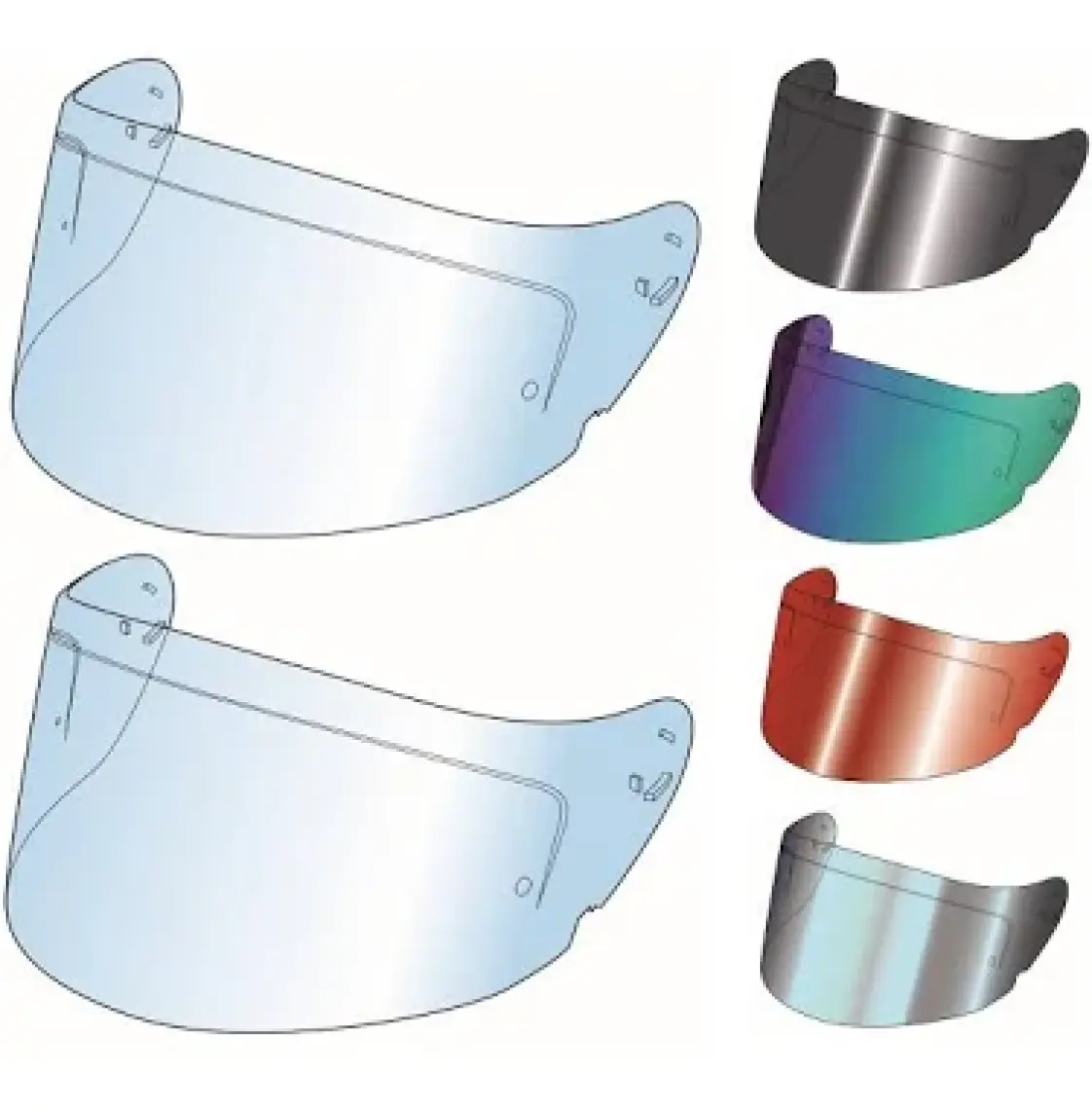 Hjc C10 Kask Camı Koyu Füme HJ34P