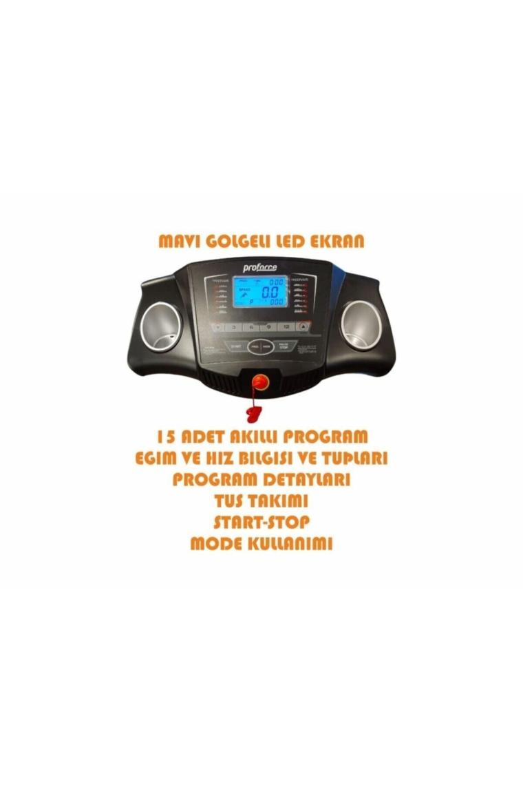 Pasifik Koşu Bandı - 2.25 Hp, Katlanılabilir, Kolay Kurulum, Led Gösterge, 0.8-14 Km/sa