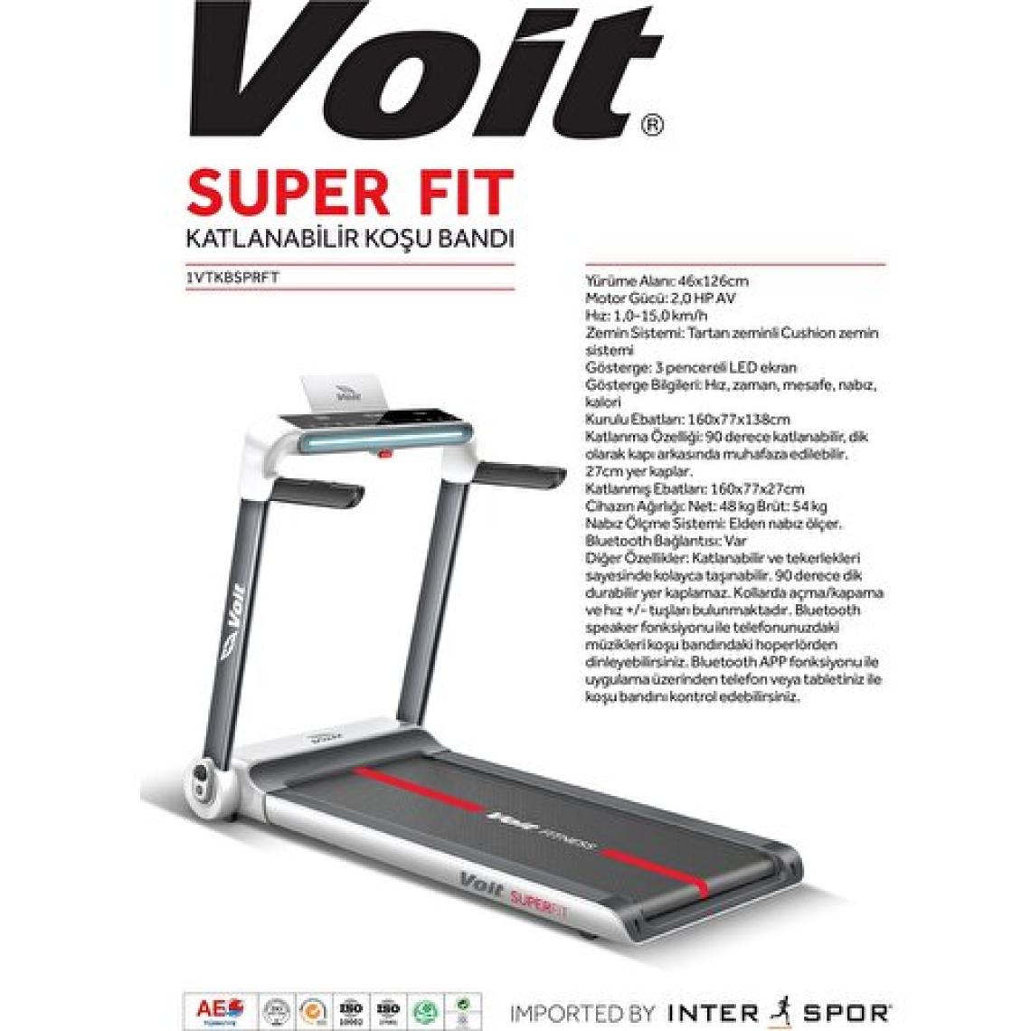 Voit Super Fit Katlanabilir Koşu Bandı