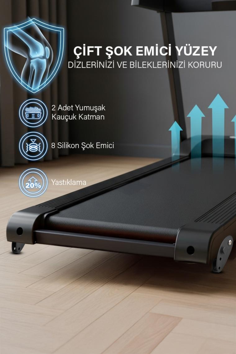 Proforce Hera Koşu Bandı - 2 HP Katlanabilir  0-10 Km/sa Hız-Led Ekran Kolay Kurulumlu