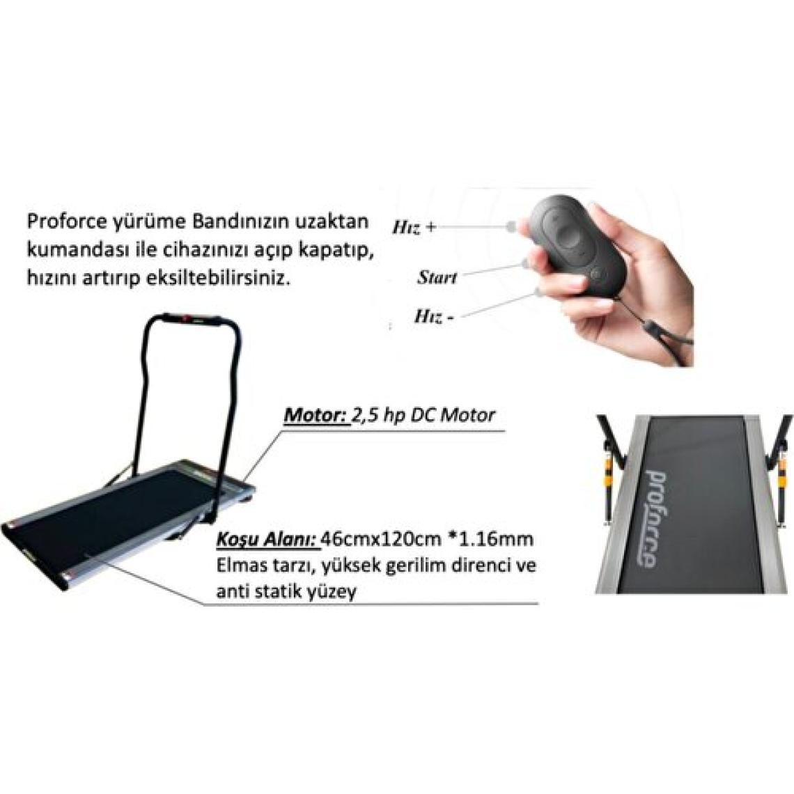 Proforce M6 Plus Uzaktan Kumandalı Yürüme Bandı