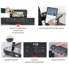 Yui X24 Pro Max 14 Km HIZ-120 kg Taşıma-Katlanabilir Akıllı Yürüyüş ve Koşu Bandı -2.5 Hp Beyaz