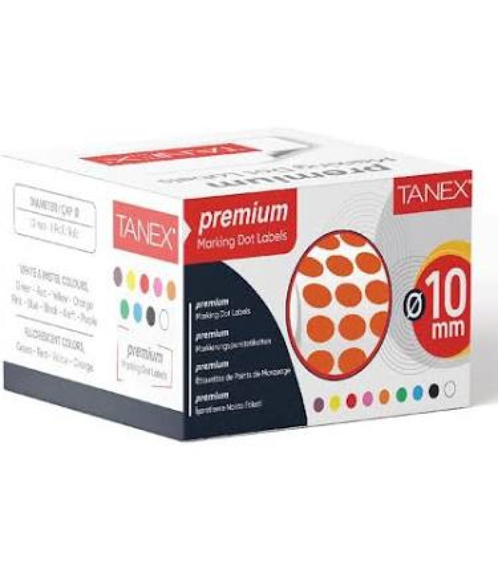 Tanex Nokta Etiketi 10 mm 5000'li Turuncu