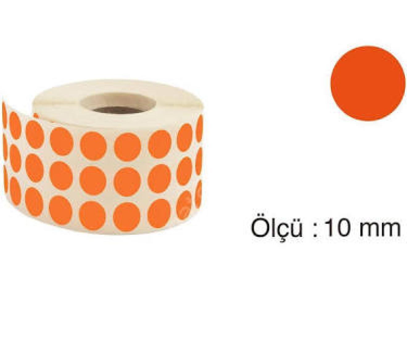 Tanex Nokta Etiketi 10 mm 5000'li Turuncu