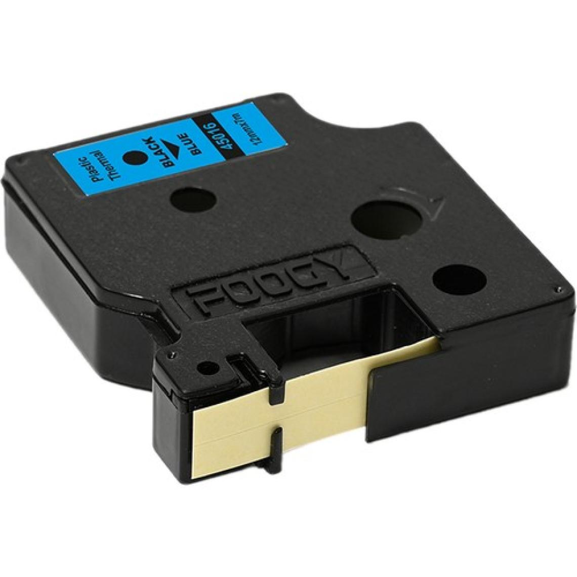 Foogy Dymo D1 Etiket Muadili 12 mm 7 mt Mavi  Siyah 45016