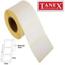 58x40mm Eco Termal Etiket 1 Li 40mm Çap 600 Lü