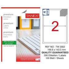 Tw-2002 Yazıcı Etiketi 199.6 X 143.5 Mm 200 Adet - Beyaz