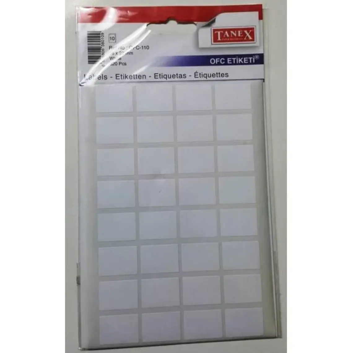 Ofc-110 Beyaz Ofis Etiketi 100 Ad-10-Lu Poşet