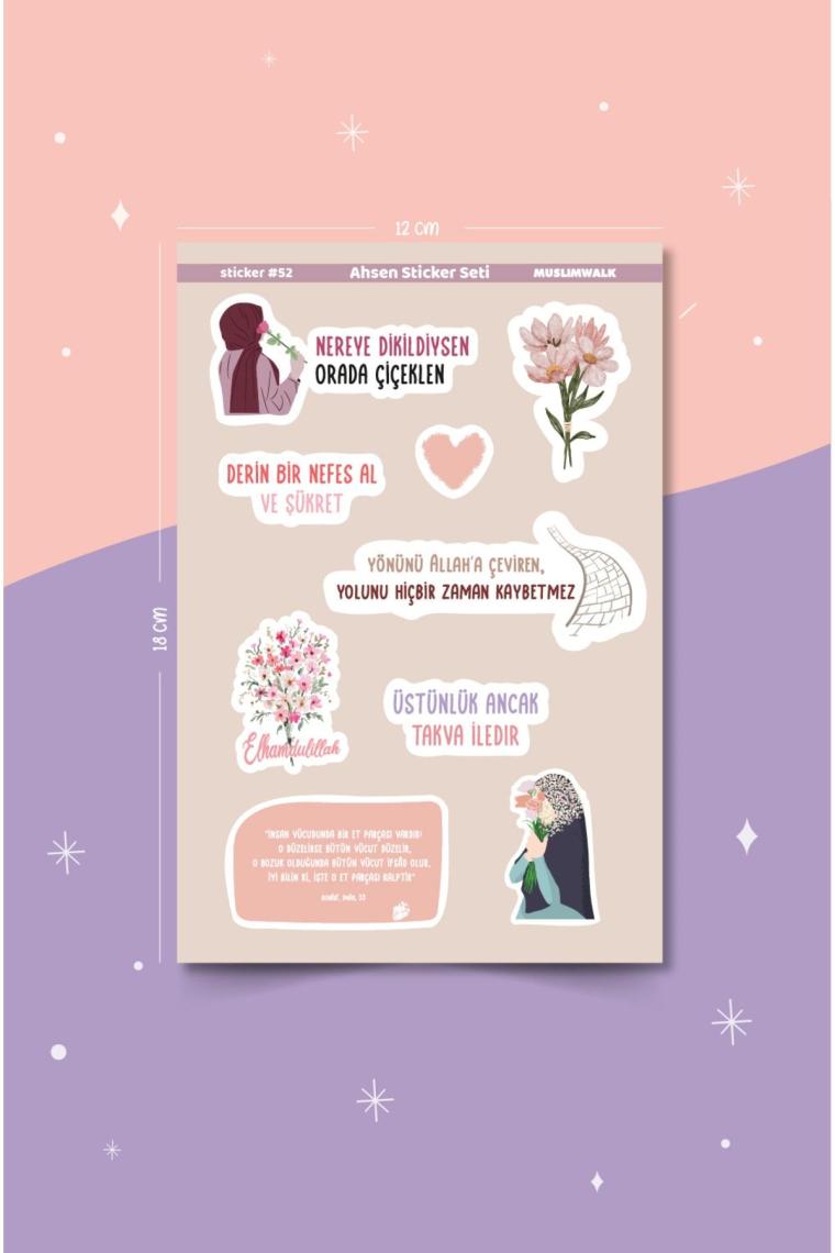 Ahsen – Tesettürlü Kız Planlayıcı Sticker Seti #52