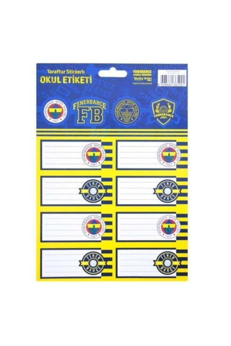 Fenerbahçe Stickers Okul Etiketi - 3 Yaprak