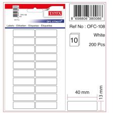 Ofc-108 13x40 Beyaz Ofis Etiketi (200)