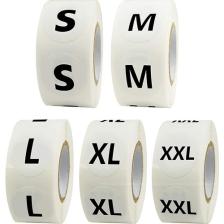 Hodbehod Beyaz Renk Yapışkanlı Beden Etiketi S-M-L-Xl-Xxl 5 Rulo