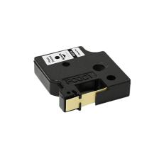 Foogy Dymo D1 Muadili Thermal Plastik Şerit Etiket 12 mm 7 mt Şeffaf Siyah