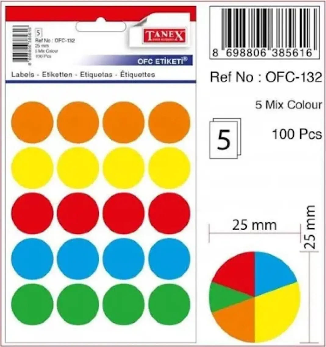 Ofc-132 Etiket 25mm