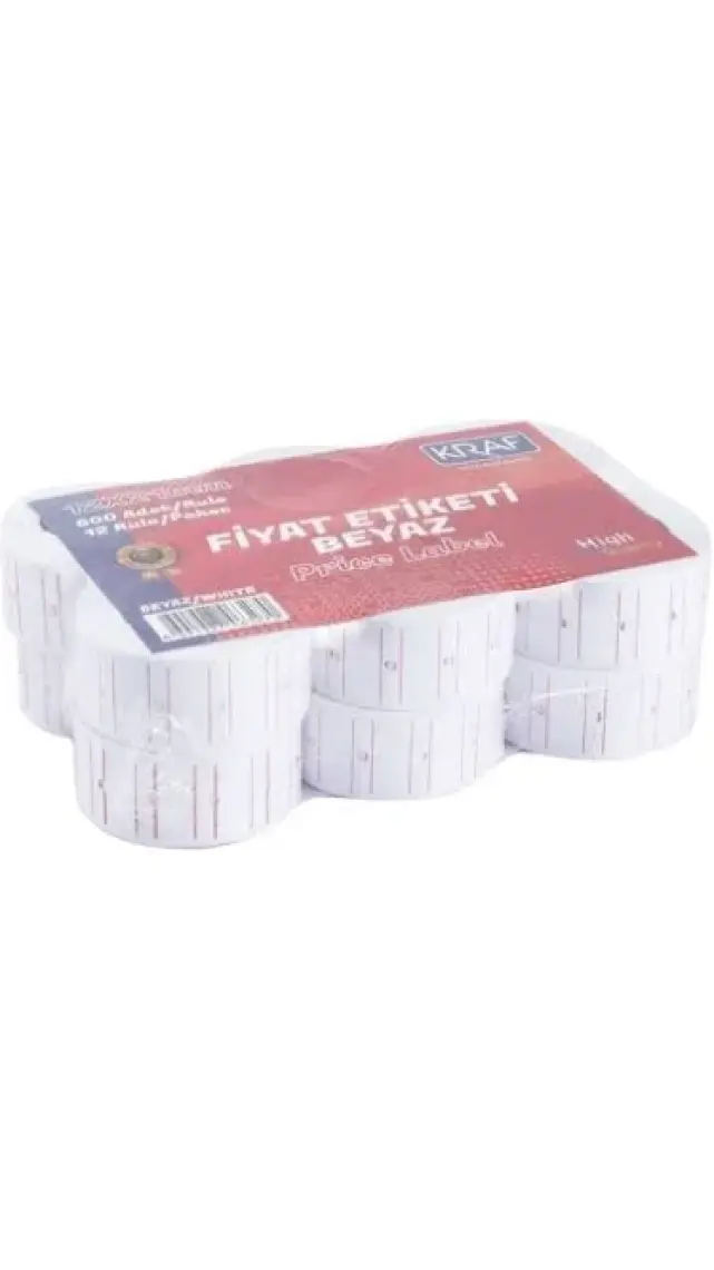Kraf Motex Mx-5500 İçin Beyaz Etiket 12Li