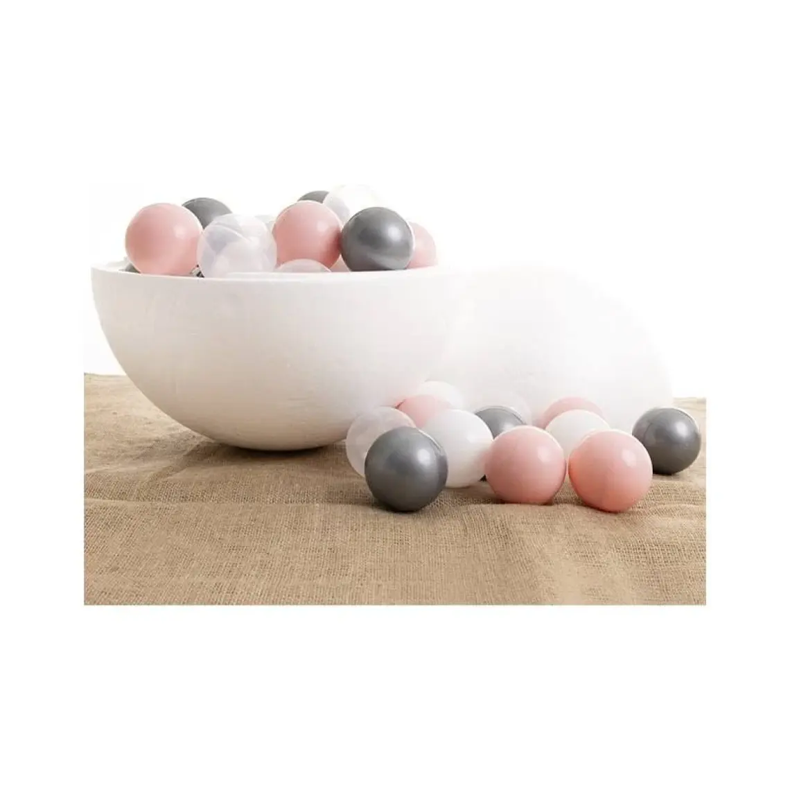 Baby Toys Pembe-Gümüş-Beyaz-Şeffaf Havuz Topları 50'li 7 cm