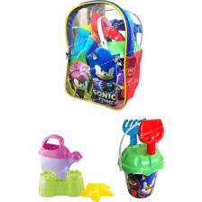 ToXA Sırt Çantalı 8 Parça Sonic Prime Plaj Deniz Kum Kovası Kova Seti Lisanslı Oyuncak 03501