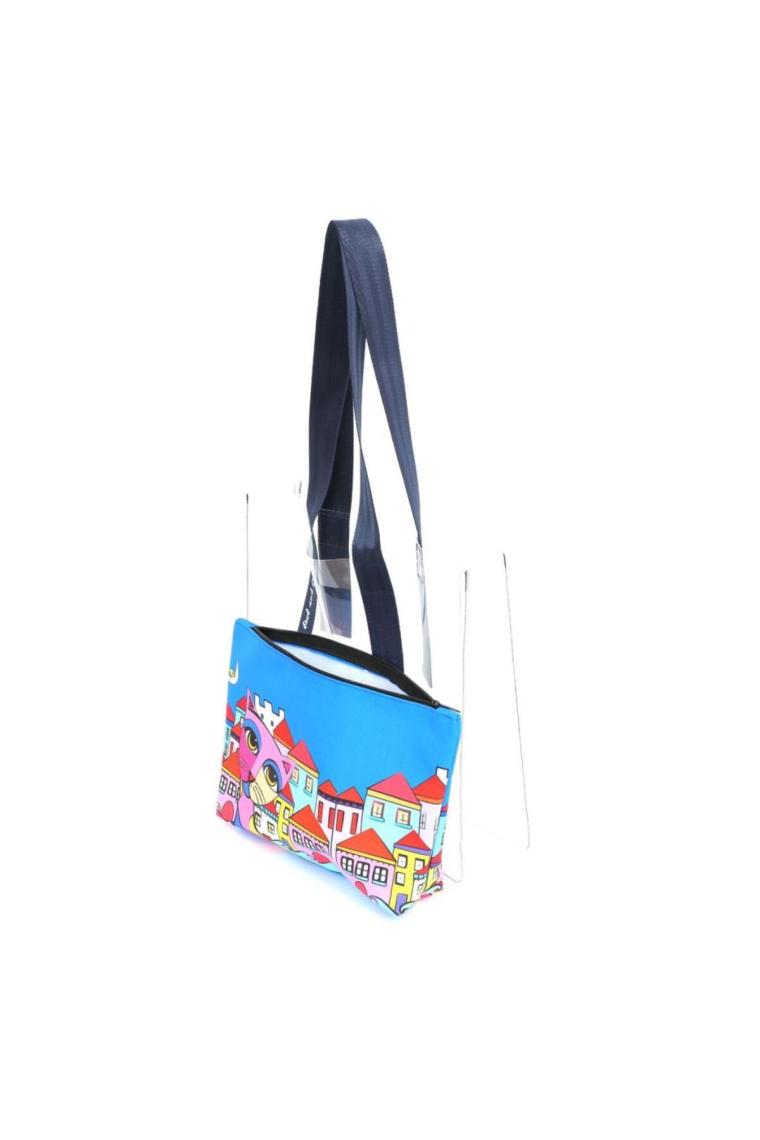 Owl And City Şeffaf Alışveriş Ve Plaj Çantası