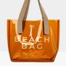 Vizon Kadın Beach Bag Baskılı Şeffaf Plaj Çantası M000007257