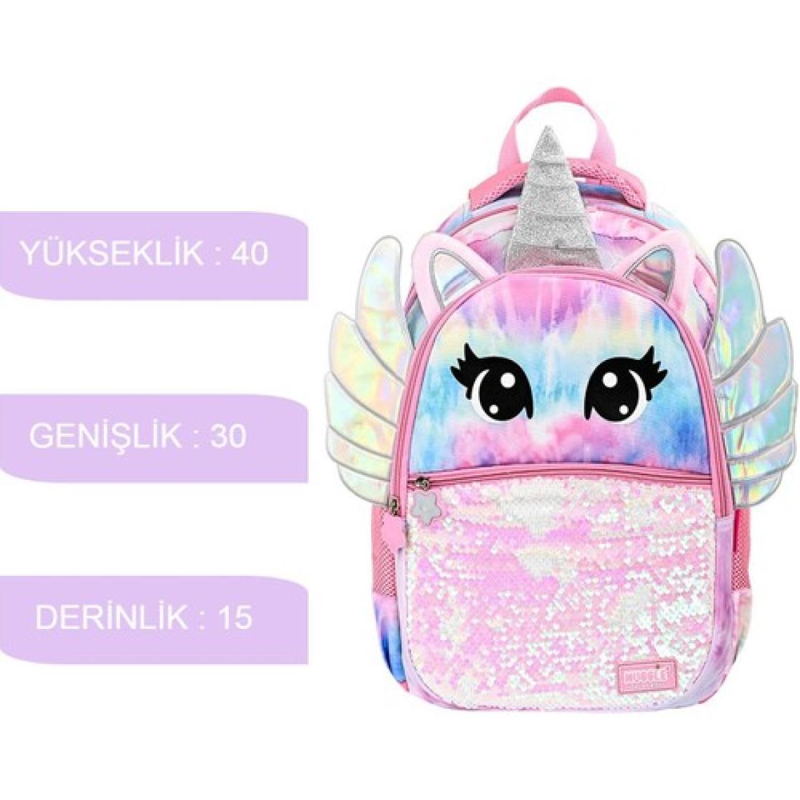 Muggle 3 Bölmeli Unicorn Okul Sırt Çantası MU-9088