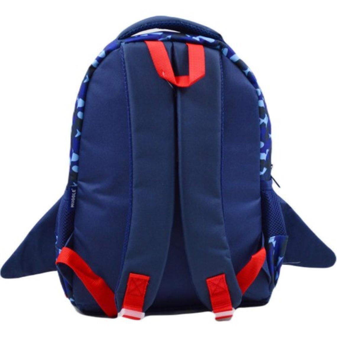 Muggle 3 Bölmeli Shark Okul Sırt Çantası Mavi MU 9567