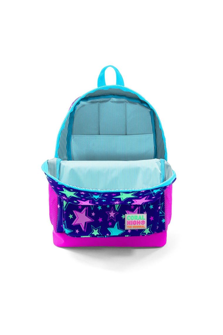 Coral High Kids Saks Yıldız Desenli Dört Bölmeli Okul Sırt Çantası 23468