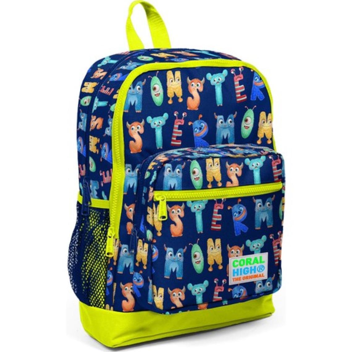 Coral High Kids Dört Bölmeli Lacivert Fosforlu Sarı 23726