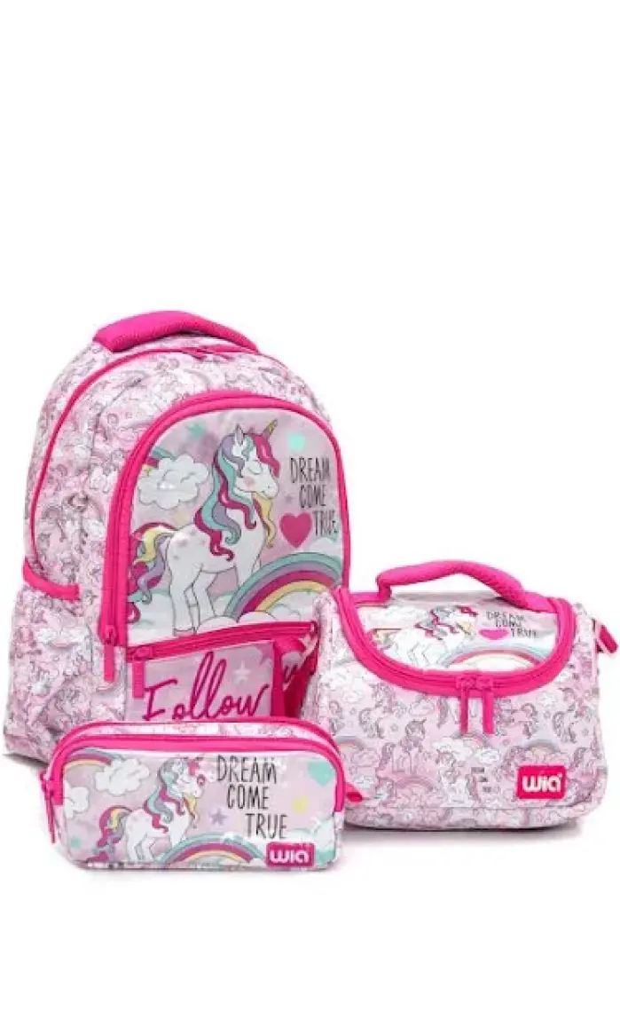 Wia Soft Unicorn Kız Çocuk Okul Seti