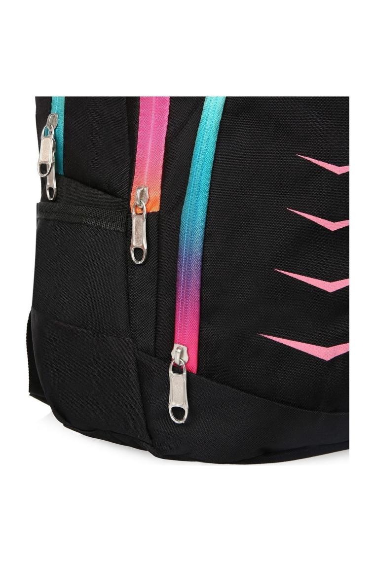Unisex Çocuk Siyah Entegre Okul Çantası 9837