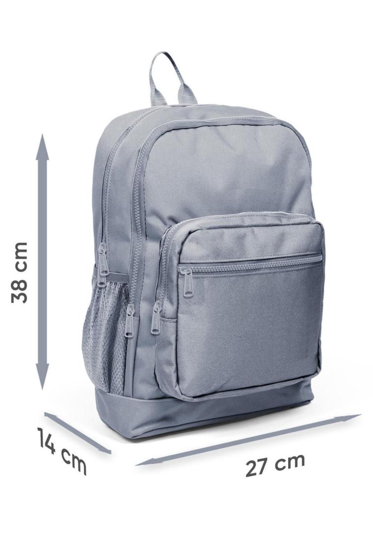 Coral High Kids Açık Pembe Makaron Desenli Dört Bölmeli Okul Sırt Çantası 23462