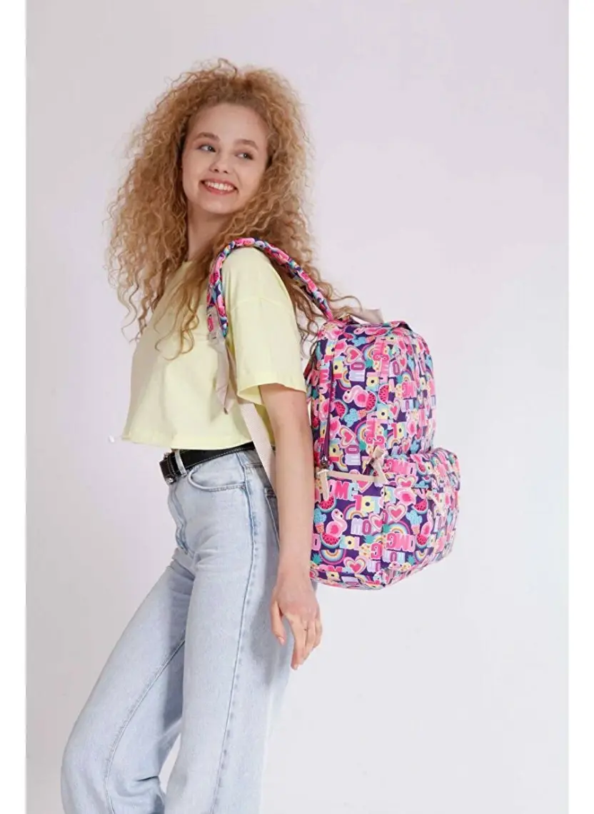 Kaukko Nature Sırt Çantası Flamingo Omg K1323