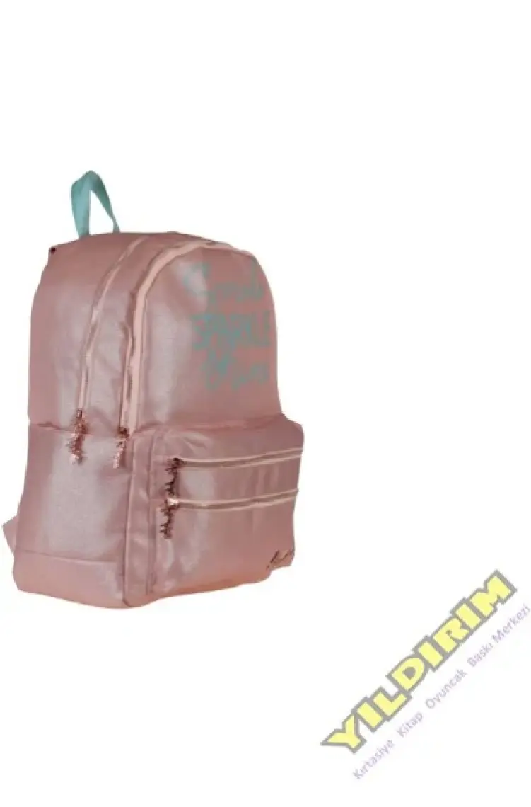 Kaukko Bright Simli Okul Sırt Çantası Pembe K1098