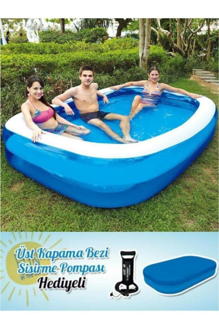 54006 Havuz + Pompa + Havuz Örtüsü 262x175x51cm