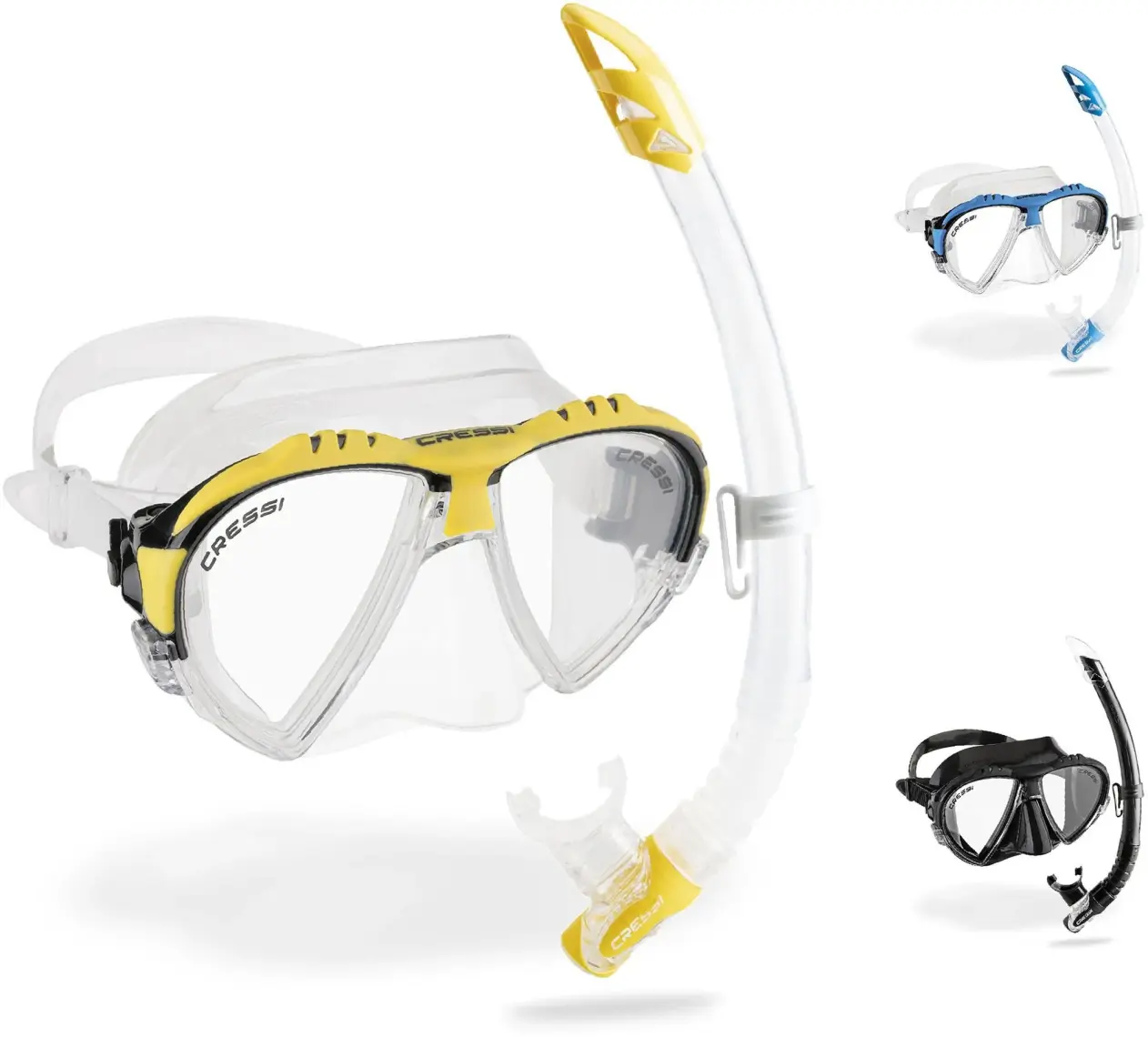 Cressi Matrix Maske Gamma Şnorkel Seti Clear-Yellow