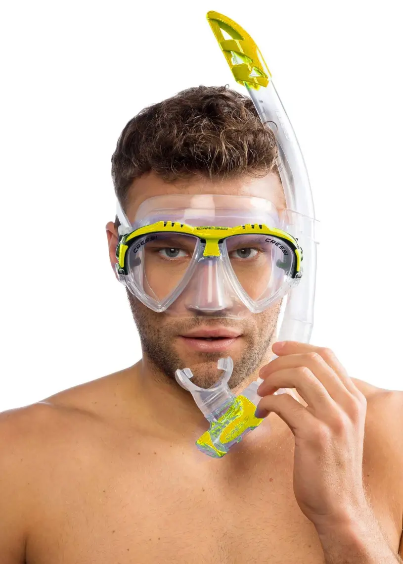Cressi Matrix Maske Gamma Şnorkel Seti Clear-Yellow