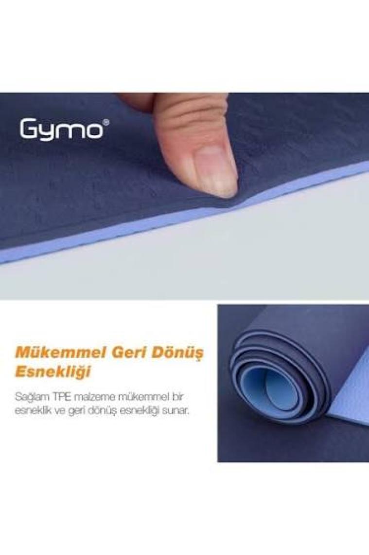 Gymo Hizalamalı 6mm TPE Yoga Matı Pilates Minderi