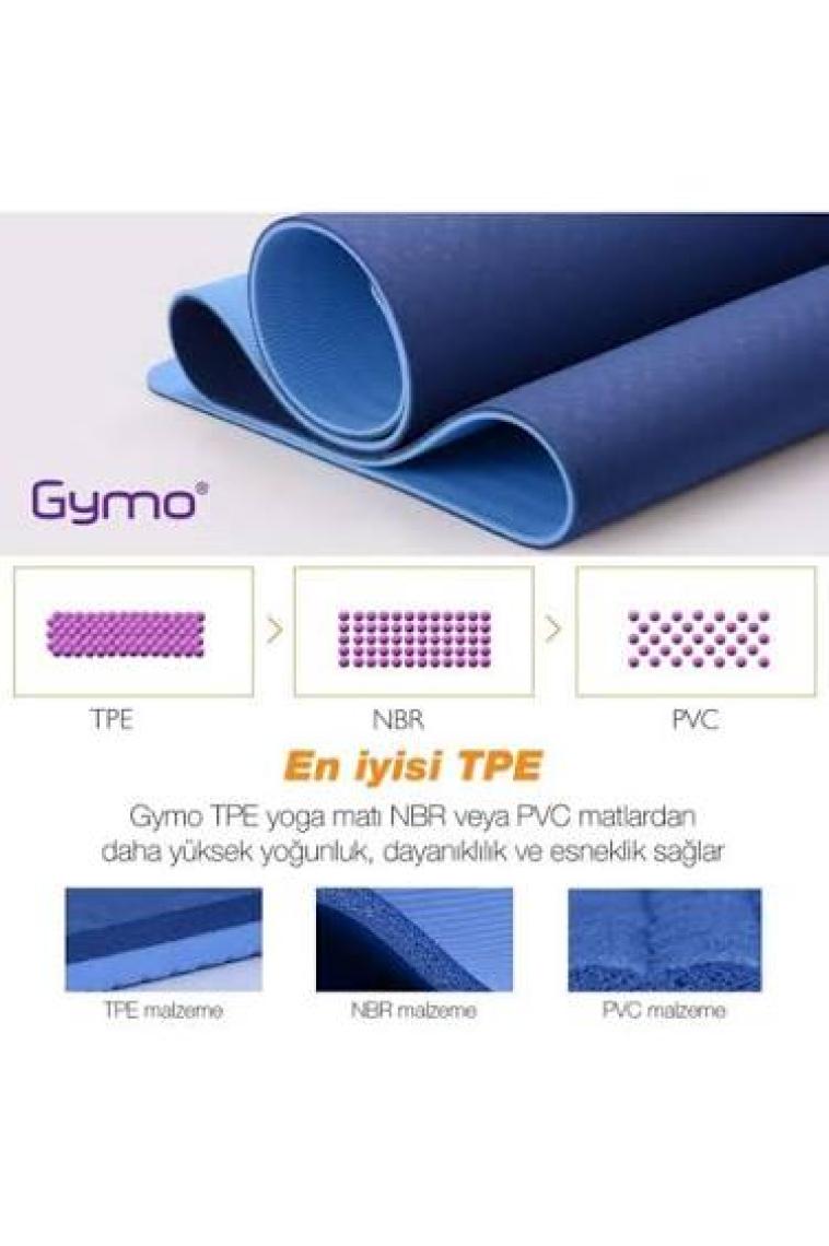 Gymo Hizalamalı 6mm TPE Yoga Matı Pilates Minderi