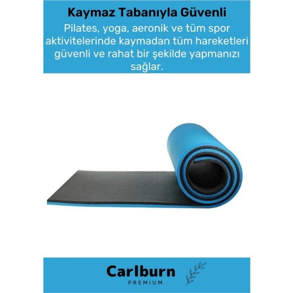 Carlburn Konfor Modeli Çift Taraflı Kaymaz Silinebilir Pilates Meditasyon Minderi 6,5 mm Mat
