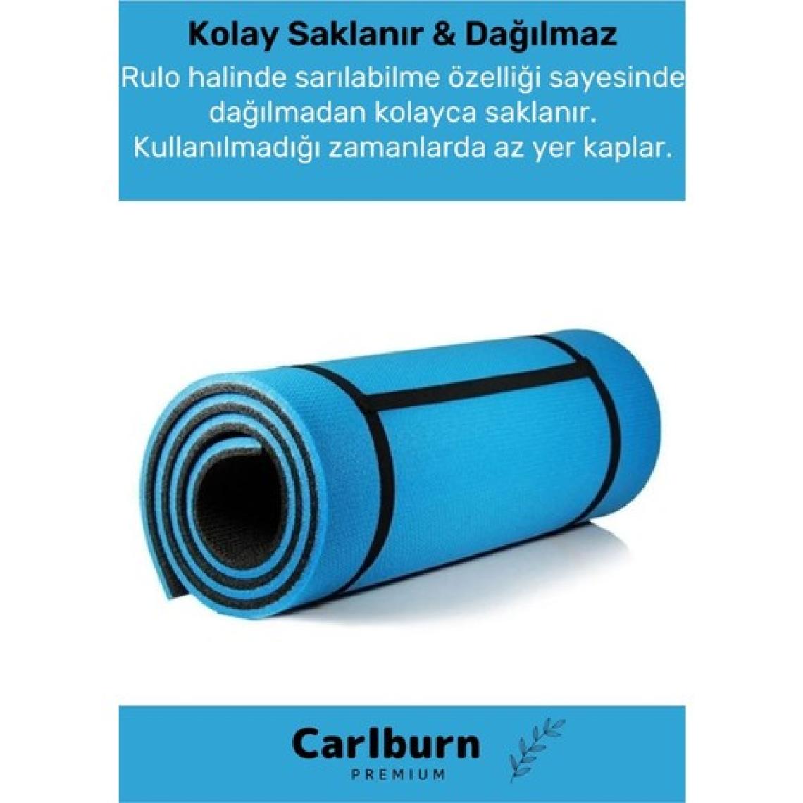 Carlburn Konfor Modeli Çift Taraflı Kaymaz Silinebilir Pilates Meditasyon Minderi 6,5 mm Mat