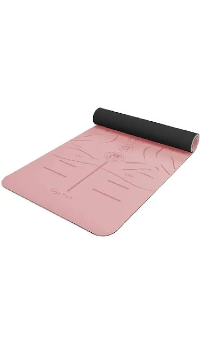Gymo Hizalamalı Sembol 6mm Tpe Yoga Matı Pilates Minderi Scarlet