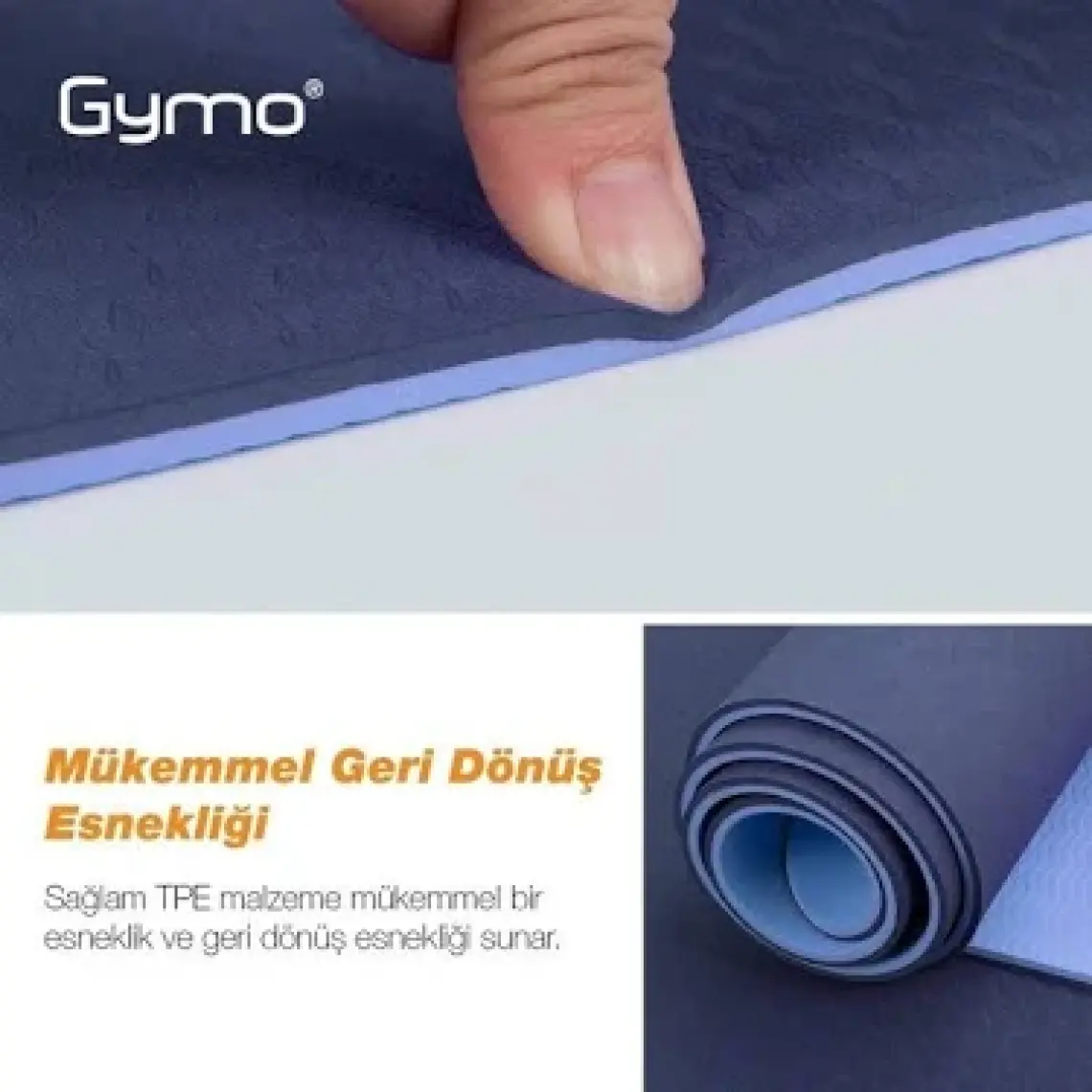 Gymo Hizalamalı Sembol 6mm Tpe Yoga Matı Pilates Minderi Scarlet