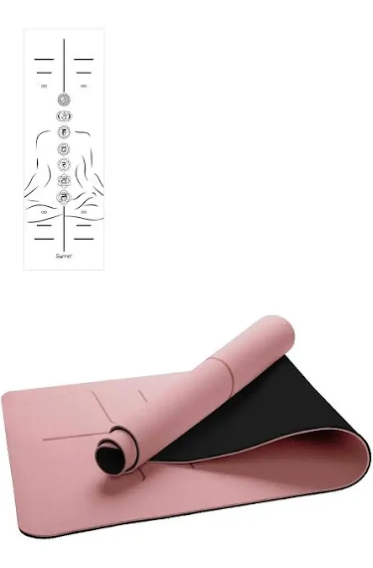 Gymo Hizalamalı Sembol 6mm Tpe Yoga Matı Pilates Minderi Scarlet