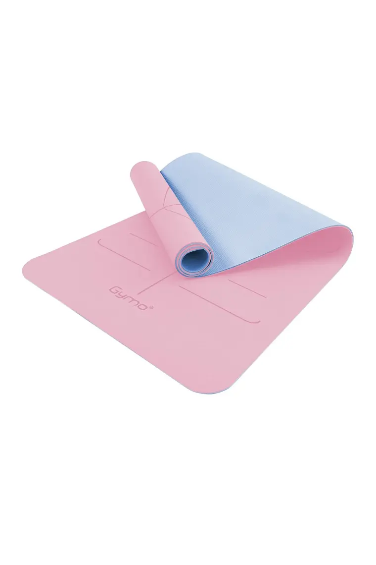 Gymo Hizalamalı Sembol 6mm Tpe Yoga Matı Pilates Minderi Pembe