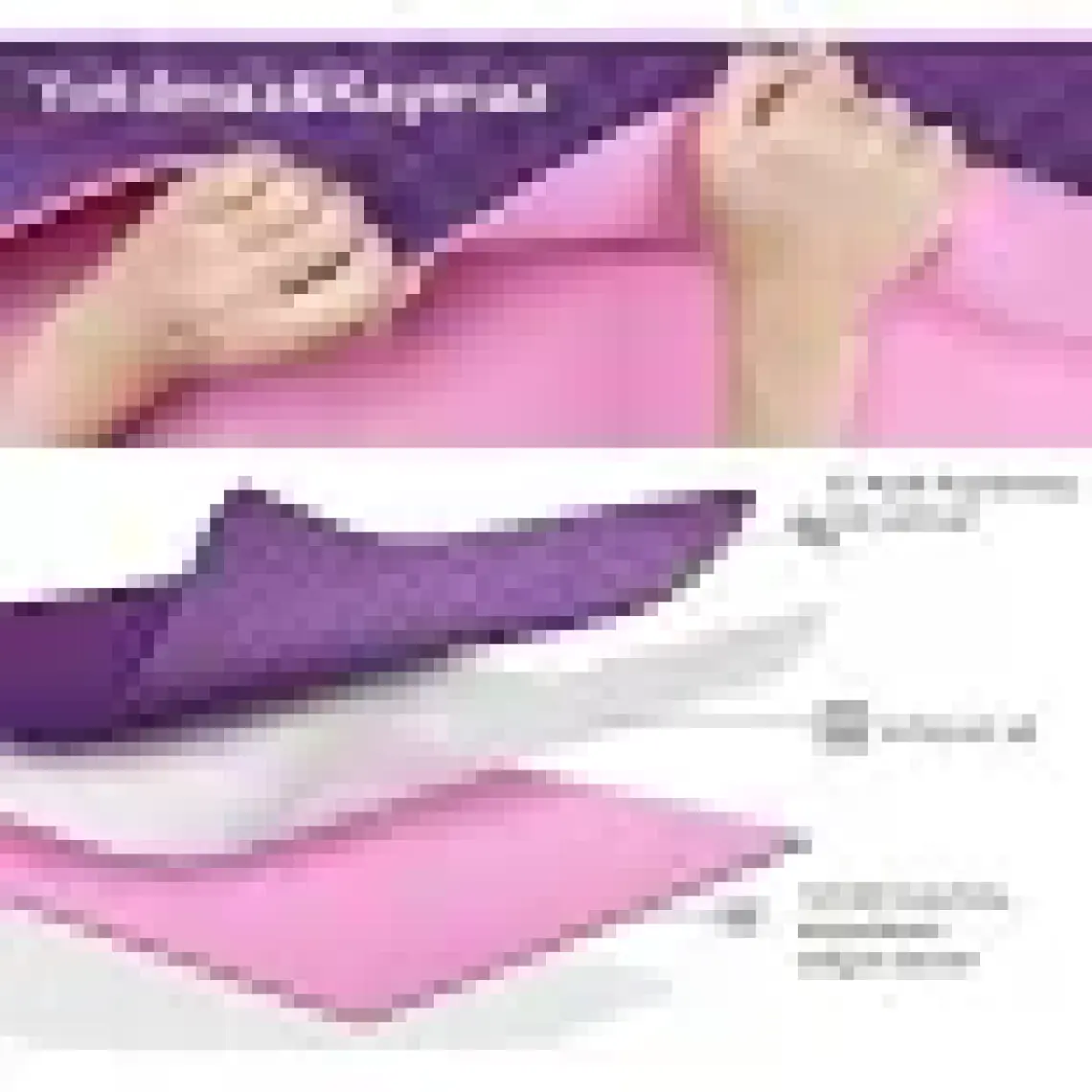 Gymo Hizalamalı Sembol 6mm Tpe Yoga Matı Pilates Minderi Pembe