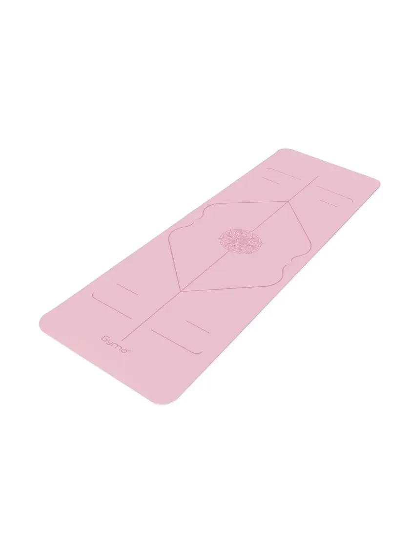 Gymo Hizalamalı Sembol 6mm Tpe Yoga Matı Pilates Minderi Pembe